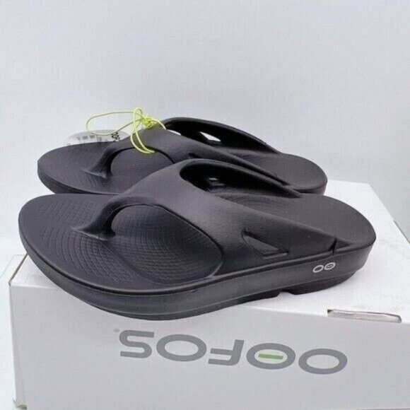 OOFOS OORIGINAL SPORT SANDAL Thong  Waterproof Black Mens US 10/ EU 43 - Picture 1 of 7